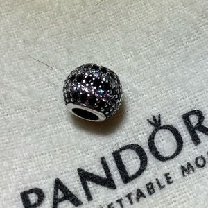Pandora black and diamond charm